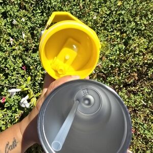 Stanley Yellow and Silver Tumbler with Straw